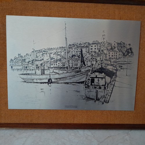 Vintage hand etched picture - hand-etched, of