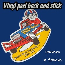 Willie Harrison stock car racing vinyl sticker rally race world champion 1954 78