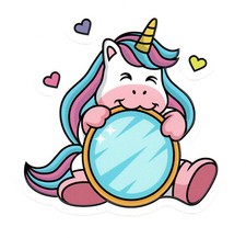 Custom Printed Cute Unicorn