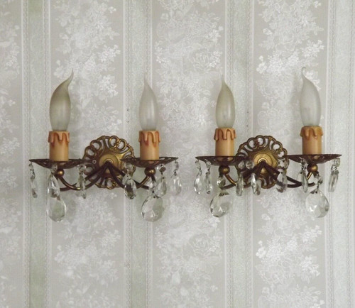 Pair french vintage - pair, brass