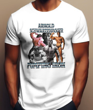 Arnold Schwarzenegger Pumping Iron Tshirt Muscle Bodybuilding Top Gym Fan Tee