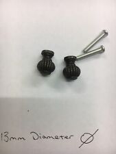 2 drawer Handles,tiny Bureau Knobs,13mm Antique Style Brass/Bronzed Colour Pulls