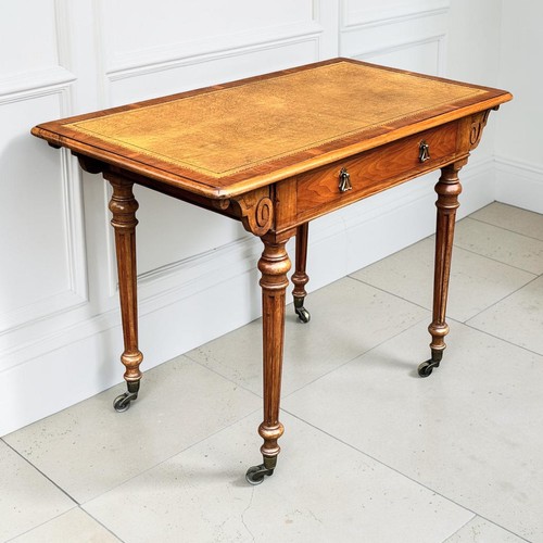 Victorian walnut writing table - victorian,