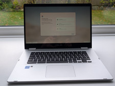 ASUS C523 Touch 15.6 Intel Pentium Chromebook - 64 GB eMMC Silver Excellent Cond