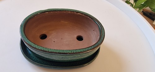 Bonsai pot glazed ceramic - ,