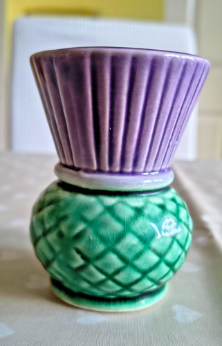 Thistle posy vase green - thistle,