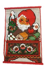 Vtg Christmas Jute Burlap