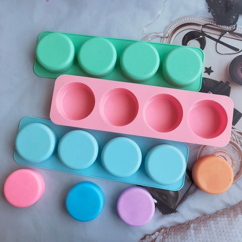 Hole oval silicone soap mold - soap,