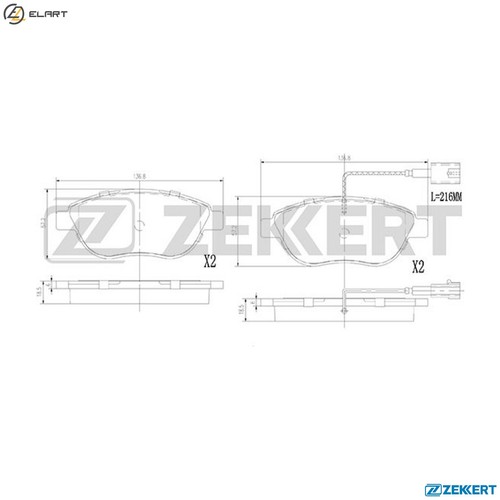 Brake pad set - brake,