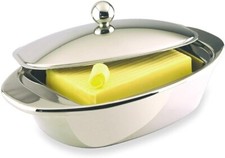 GRUNWERG BELLUX STAINLESS STEEL INSULATED BUTTER DISH