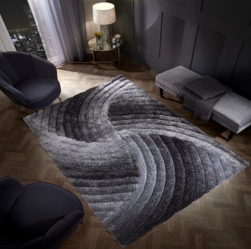Swirl shaggy rug shimmer - swirl,