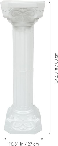 Roman pillar column 88cm - pillar, white