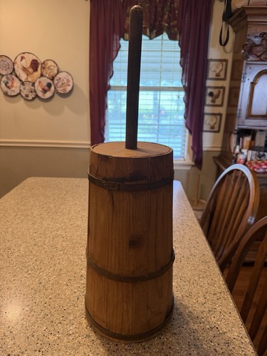 Vintage wooden butter - vintage,