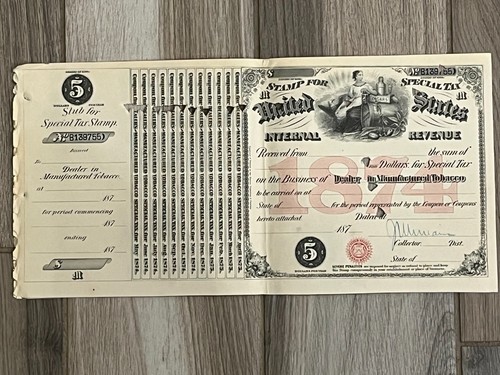 Special tax revenue stamp - special,