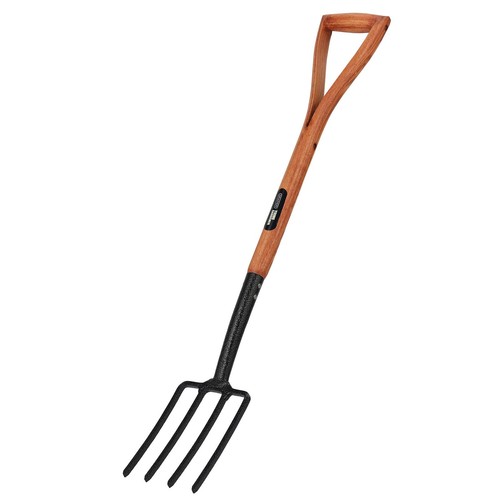 Young gardener digging fork - young,