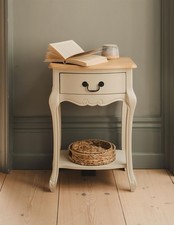 Cream Bedside Table Cabinet