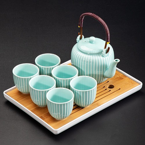 Japanese tea set with - teapot, 6