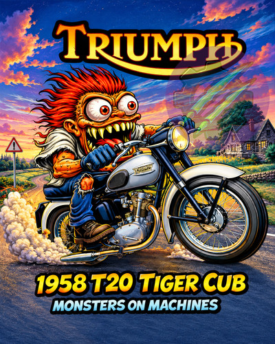 1958 triumph t20 tiger cub - 1958,
