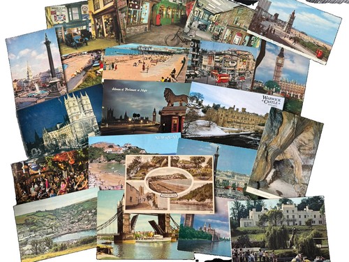 Vintage postcards lot x19 - uk,
