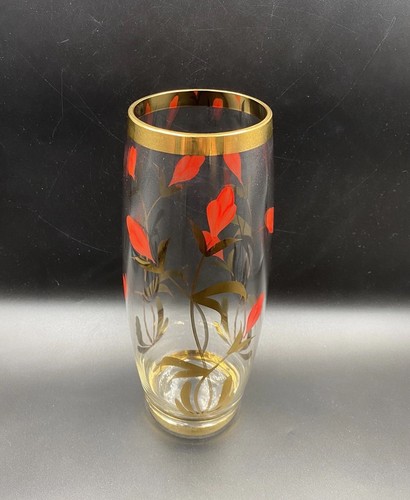 Vintage glass vase with hand - glass,