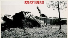 6H904 RP 1943 WRECK SOUTHERN RAILWAY TRAIN/ENGINE 4914 BROKEN DRAW BAR STACEY NC