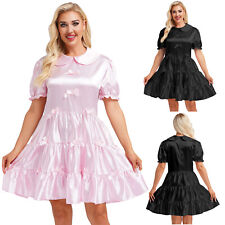 UK Women French Maid Satin