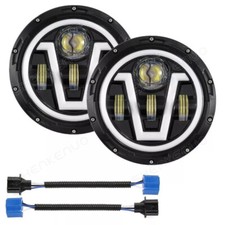 7'' Round Black LED Headlight