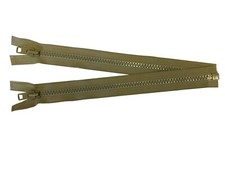 Pair of Tan YKK PLCE Side Pouch / Bergen Zips - to use on Rucksack or Pouch