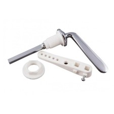 CHROME BATHROOM FLUSH HANDLE TOILET LEVER KIT Cistern Tank Plumbing Replacement