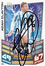 Huddersfield Town F.C Adam Clayton Hand Signed 12/13 Championship Match Attax.