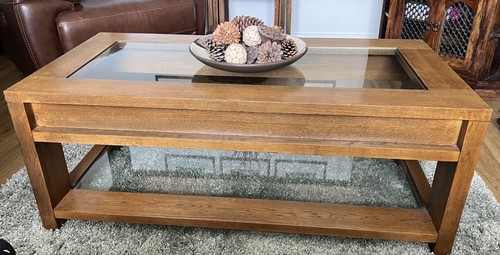 Solid oak large coffee table - solid,