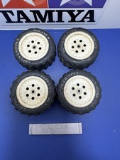 Tamiya Vintage Oval Block Boomerang Wheels Tyres Rc Car Spares 