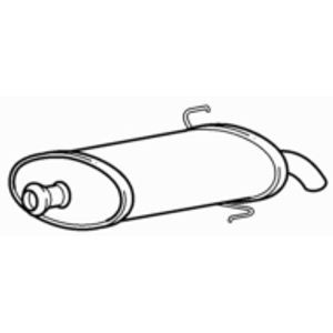 Rear exhaust silencer back box - rear,
