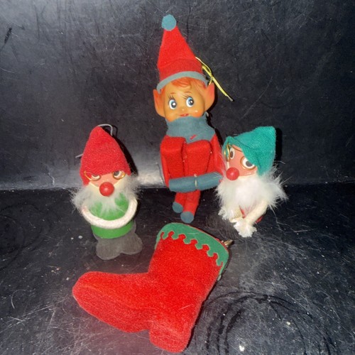 Vintage elf christmas ornament - vintage,