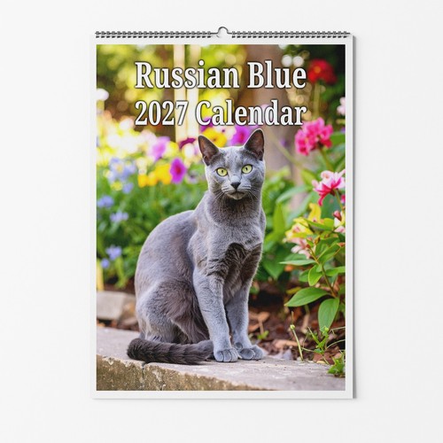 Russian blue cat wall calendar - russian,