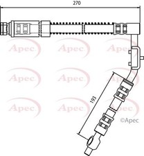 APEC Front Right Brake Hose for Rover Metro GTi/GT 16V Cat 1.4 Jun 1991-Dec 1992