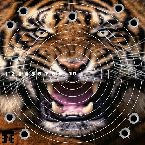 Tiger adhesive targets - x,