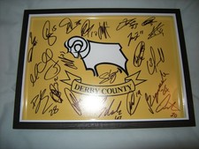 DERBY COUNTY  F.C FRAMED A4