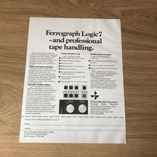 GRAM150 MAGAZINE ADVERT 11X8 THE FERROGRAPH LOGIC 7