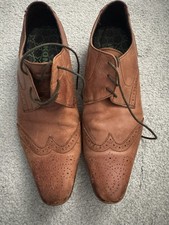 Ikon Tan Leather Brogues Size