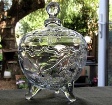 Vintage Crystal Glass Footed
