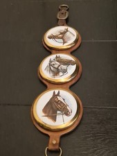 SylvaC Rounds For Wall.  Collectable Porcelain Horse Brass Style. SylvaCeramics