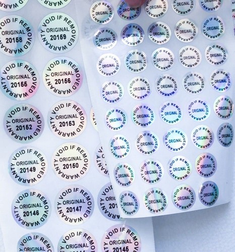 Hologram warranty stickers - hologram,