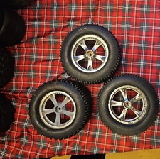 2 Traxxas 2470R Chrome Tracer Rear Wheels/Alias 2.2" Tires: Bandit VXL XL-5 XL5