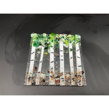 Fused Glass Birch Tree Panel