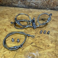 SUZUKI GSF600 GSF 600 BANDIT MK2 Front And Rear Braided Hoses 2000 - 2004