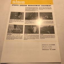 SISIS Sports Ground Management Equipment Original 1970s Brochure