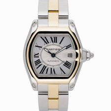 Cartier Roadster 2510 with 37mm Steel & Yellow Gold case and White dial. Exce...