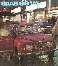 Saab 96 V4 Saloon 1968-69 UK Market Foldout Sales Brochure Standard De Luxe