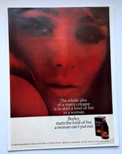 1968 Old Spice Burley Cologne After Shave Ad -Fire a woman can't put out